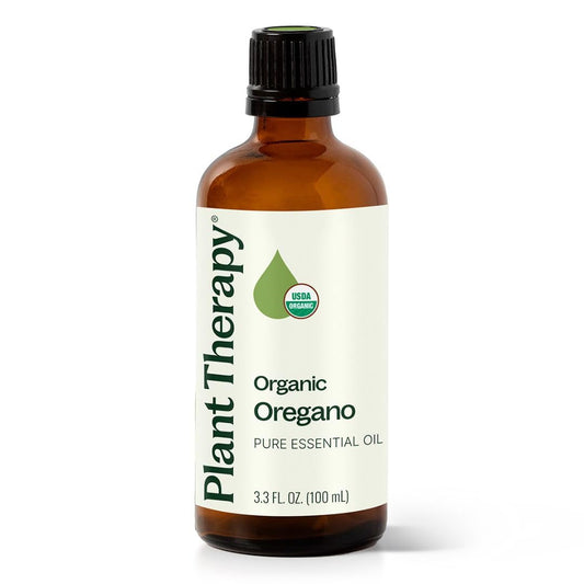 Plant Therapy Organic Oregano Essential Oil 100% Pure, USDA Certified Organic, Undiluted, Natural Aromatherapy, Therapeutic Grade 100 mL (3.3 oz)