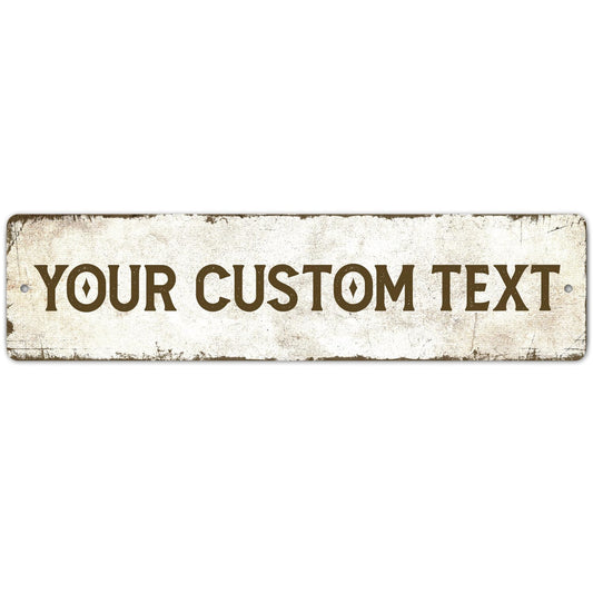 Rustic Custom Sign, Personalized Metal Signs, Gift for Him Men Dad, Man Cave, Indoor and Outdoor Use, 4x18 Inches, ACM, Fade Resistant, Made in the USA