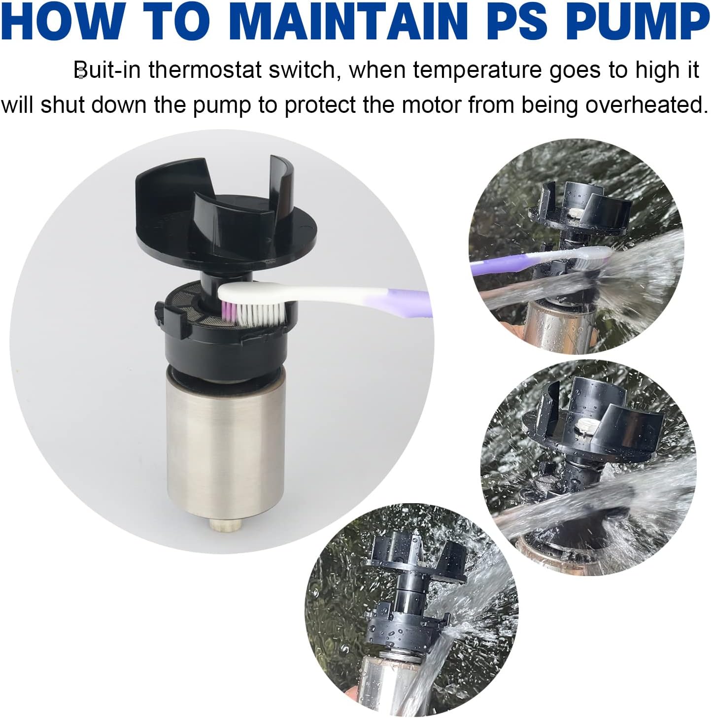 WaterRebirth (14000GPH, UL Listed) PS- High Flow Submersible Water Pond Pump - Water Aquarium Fountain Pump - Aquarium,UL listed (14000GPH-1100W)