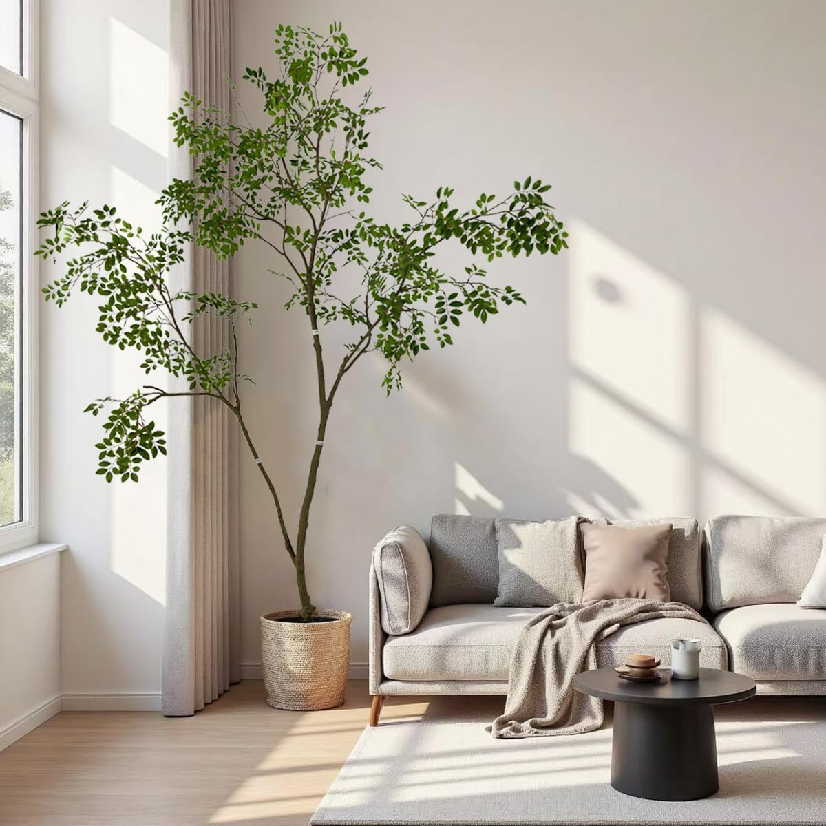 Artificial Elm Tree Faux Elm Tree 9ft Tall Fake Plant in Pot Fake Silk Tree Faux Plants Indoor