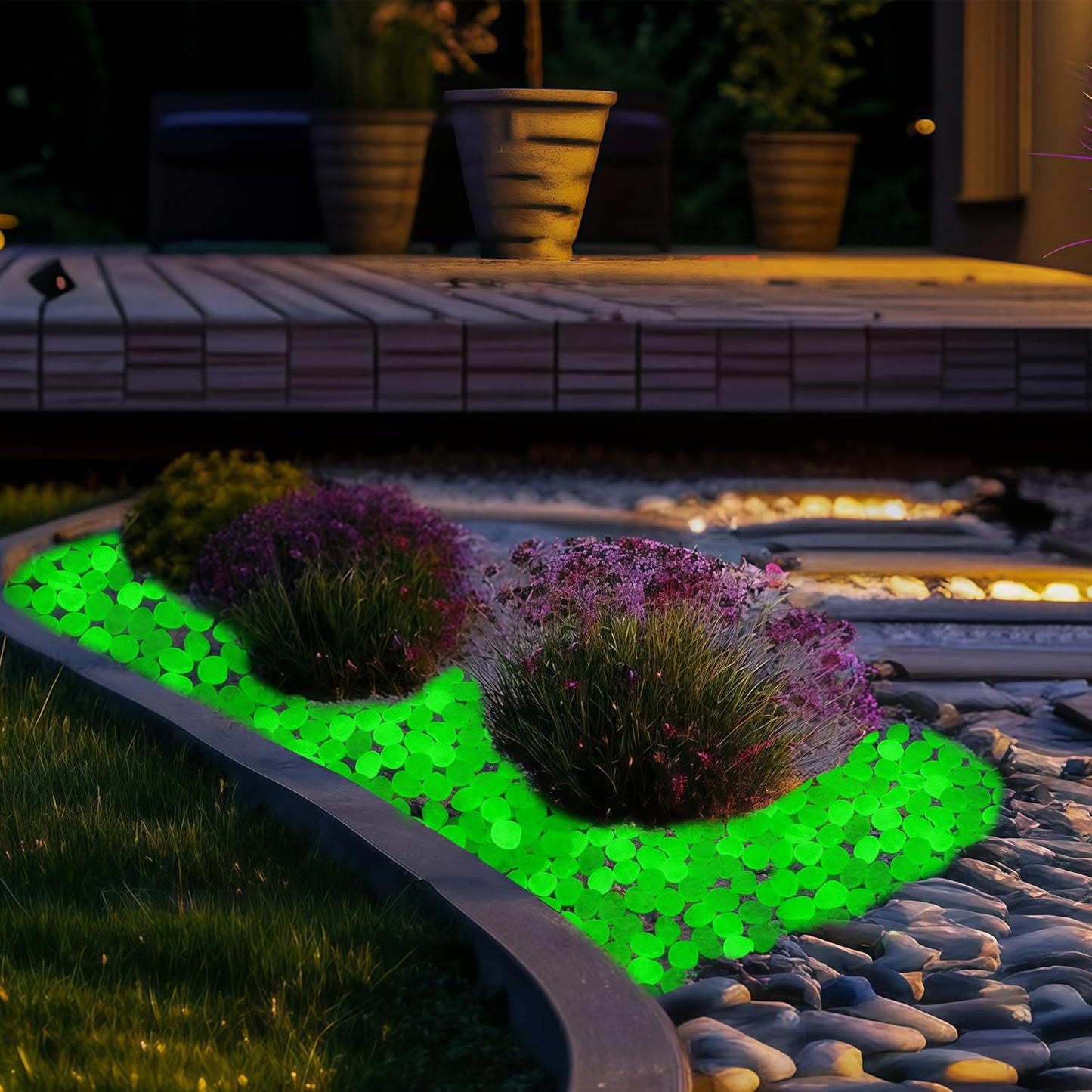 Glow in The Dark Fish Tank Rocks,Green Glowing Rocks Stones Resin Glow in Dark Pebbles for Outdoor Garden, Fish Tank, Aquarium, Landscaping,Driveway Decoration,2.2 Lb