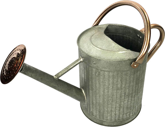 (W3006ZC-GCN-L7) Metal Watering Can - Modern Indoor & Outdoor Watering Pot with Handles for Flowers/Plants (7 Liter, Antique)