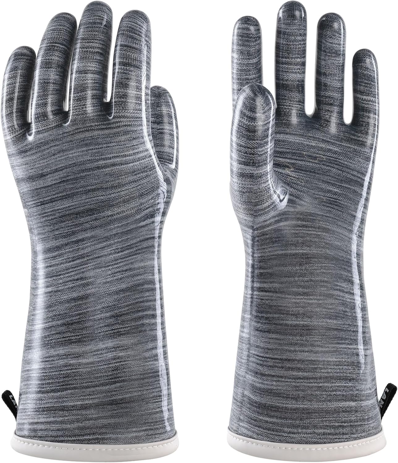 wahoo Liquid Silicone Smoker Oven Gloves, Food-Contact Grade, Heat Resistant Gloves for Cooking, Grilling, Baking, Grey, XL