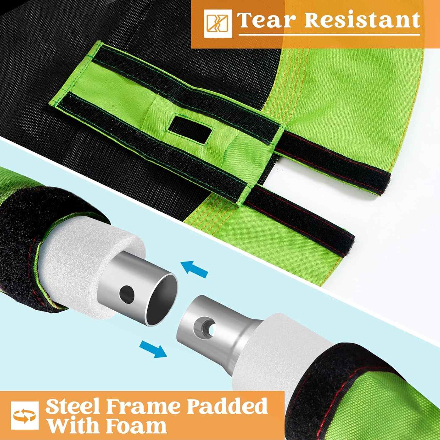 TURFEE 40" Saucer Tree Swing for Kids - 900Lb Weight Capacity, 900D Waterproof Oxford Fabric Platform Swing Seat with Adjustable Ropes for Kids Playground Outdoor Activity Backyard Fun (Rainbow)