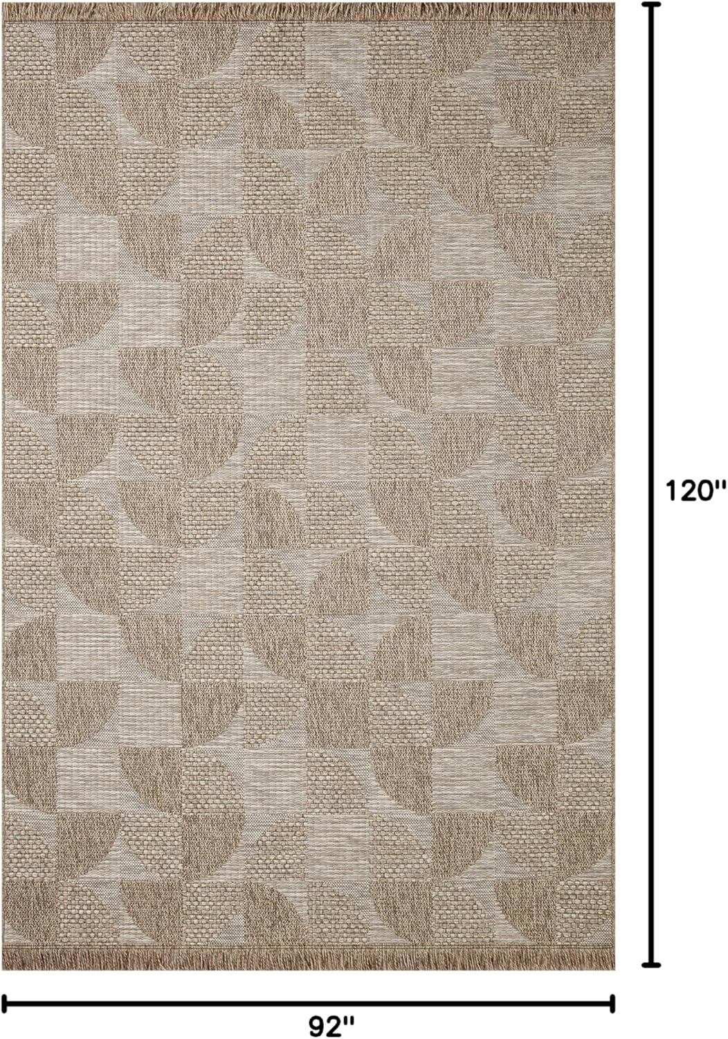 Loloi Dawn Collection Indoor/Outdoor DAW-08 Beige 7'-8" x 10' Area Rug