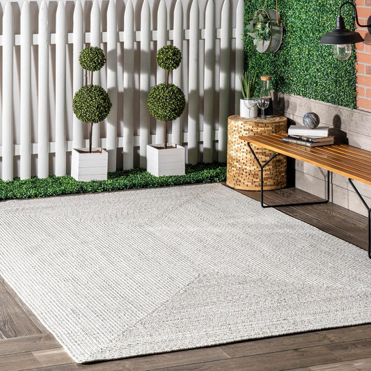 nuLOOM Wynn Braided Indoor/Outdoor Area Rug, 8x10, Ivory