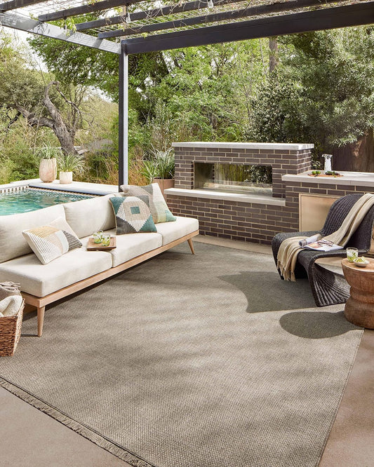 Loloi Dawn Collection Indoor/Outdoor DAW-04 Coffee 6'-4" x 9'-2" Area Rug